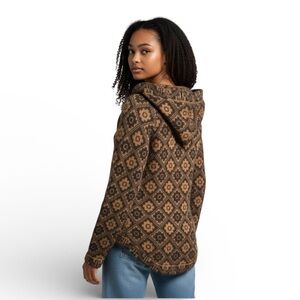 Vintage Alpaca Hoodie Sweater - BEKETHI BKT - Made in Peru - Women’s Small